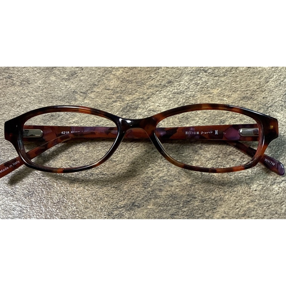 Helium Paris HE 4218 Red Havana Eyeglasses Frames 51□16-140-27mm Made in Italy